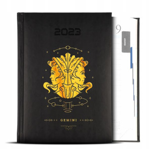 KALENDARZ 2023 ZNAKI ZODIAKU Bliźnięta Wzory GOLD