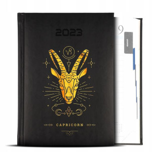 KALENDARZ 2023 ZNAKI ZODIAKU Koziorożec Wzory GOLD