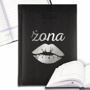 KALENDARZ A5 2023 dla ŻONY SILVER Srebrne WZORY