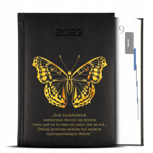 KALENDARZ A5 2023 Motywujące Teksty GOLD WZORY MiX