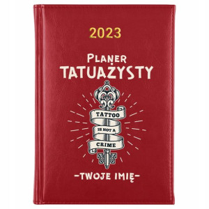 Kalendarz A5 2023 Planer Tatuażysty Twoje Imię