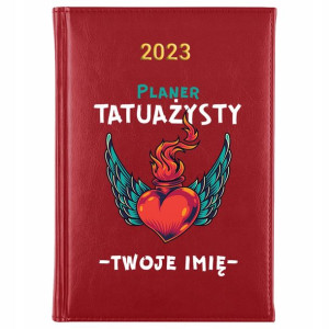 Kalendarz A5 2023 Planer Tatuażysty Twoje Imię