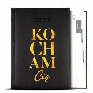 KALENDARZ A5 2023 Prezent GOLD Wzory KOCHAM CIĘ