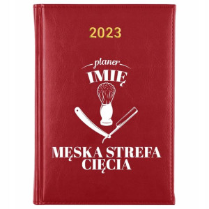 KALENDARZ Dzienny A5 2023 BARBERA Twoje IMIĘ Wzory