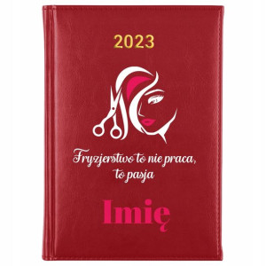 KALENDARZ Dzienny A5 2023 FRYZJERA Twoje IMIĘ MiX
