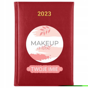 KALENDARZ Dzienny A5 2023 MAKE UP Twoje IMIĘ Wzory