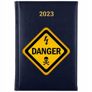 KALENDARZ Dzienny A5 2023 Śmieszne WZORY DANGER