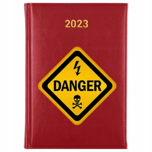 KALENDARZ Dzienny A5 2023 Śmieszne WZORY DANGER