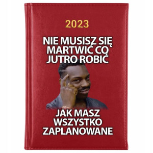 KALENDARZ Dzienny A5 2023 Śmieszne WZORY MEMY MiX