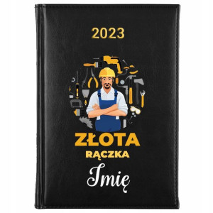 KALENDARZ Dzienny A5 2023 ZŁOTA RĄCZKA Własne IMIĘ