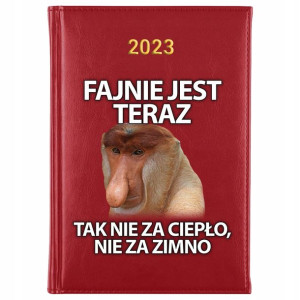 KALENDARZ Dzienny Książkowy A5 2023 MAŁPA NOSACZ