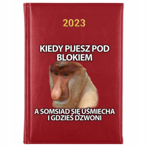 KALENDARZ Dzienny Książkowy A5 2023 MAŁPA NOSACZ