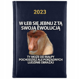 KALENDARZ Dzienny Książkowy A5 2023 MAŁPA NOSACZ