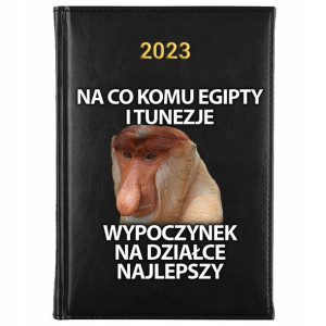 KALENDARZ Dzienny Książkowy A5 2023 MAŁPA NOSACZ