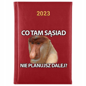 KALENDARZ Dzienny Książkowy A5 2023 MAŁPA NOSACZ