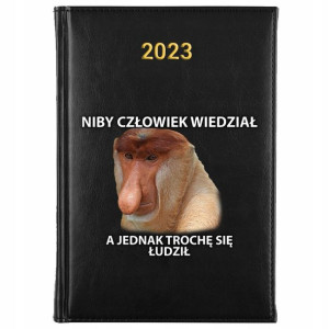 KALENDARZ Dzienny Książkowy A5 2023 MAŁPA NOSACZ