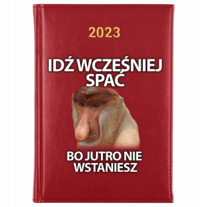 KALENDARZ Dzienny Książkowy A5 2023 MAŁPA NOSACZ