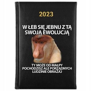 KALENDARZ Dzienny Książkowy A5 2023 MAŁPA NOSACZ