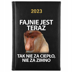 KALENDARZ Dzienny Książkowy A5 2023 MAŁPA NOSACZ