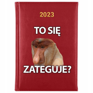 KALENDARZ Dzienny Książkowy A5 2023 MAŁPA NOSACZ