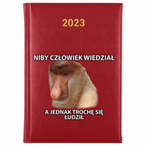KALENDARZ Dzienny Książkowy A5 2023 MAŁPA NOSACZ