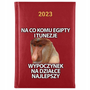 KALENDARZ Dzienny Książkowy A5 2023 MAŁPA NOSACZ