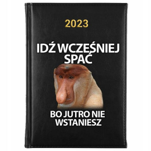KALENDARZ Dzienny Książkowy A5 2023 MAŁPA NOSACZ