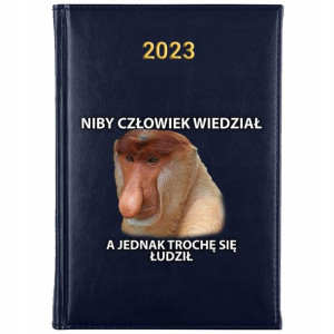 KALENDARZ Dzienny Książkowy A5 2023 MAŁPA NOSACZ