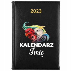 KALENDARZ Książkowy A5 2023 Papugi Twoje Imie Wzór