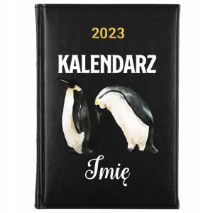 KALENDARZ Książkowy A5 2023 Pingwiny Twoje Imie