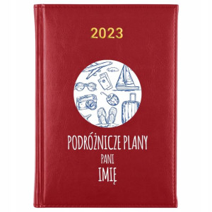 KALENDARZ Książkowy A5 2023 PODRÓŻNIKA Własne IMIĘ