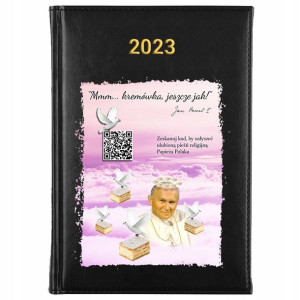 KALENDARZ Książkowy A5 2023 Śmieszny Wzory PAPIEŻ