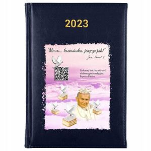 KALENDARZ Książkowy A5 2023 Śmieszny Wzory PAPIEŻ