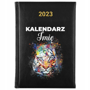 KALENDARZ Książkowy A5 2023 Tygrys Twoje Imie Wzór