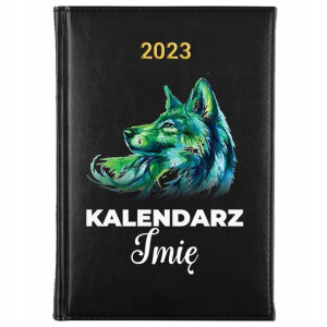 KALENDARZ Książkowy A5 2023 Wilk Twoje Imie Wzór