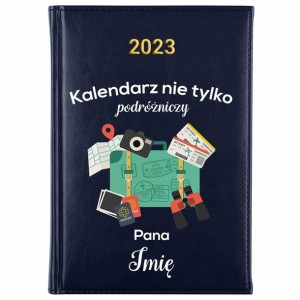 KALENDARZ Planer A5 2023 PODRÓŻNIKA Własne IMIĘ