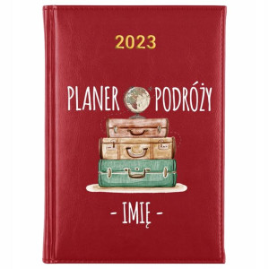 KALENDARZ Planer A5 2023 PODRÓŻNIKA Własne IMIĘ