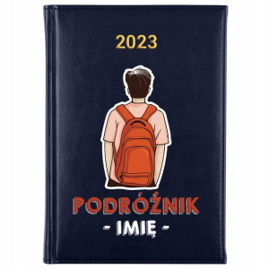 KALENDARZ Planer A5 2023 PODRÓŻNIKA Własne IMIĘ