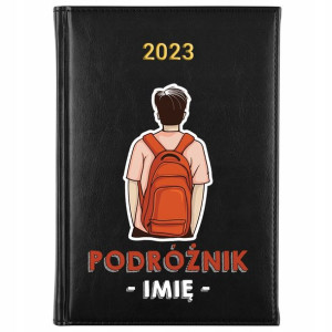 KALENDARZ Planer A5 2023 PODRÓŻNIKA Własne IMIĘ