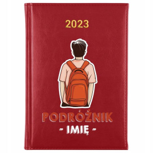 KALENDARZ Planer A5 2023 PODRÓŻNIKA Własne IMIĘ