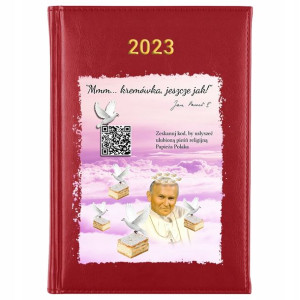 KALENDARZ Planer Książkowy A5 2023 JAN PAWEŁ II QR