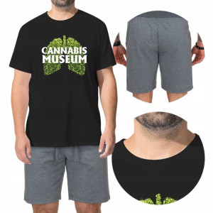 Piżama Męska + Spodenki Cannabis Museum Mix - M