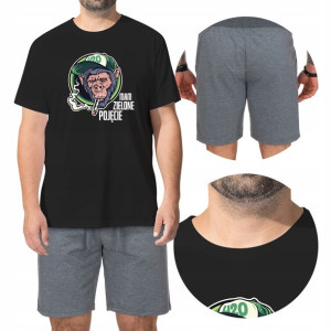 PIŻAMA Męska + SPODENKI Mam ZIELONE Pojęcie - XXL