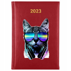 KALENDARZ Terminarz A5 2023 Music CAT Wiele WZORÓW