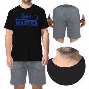 PIŻAMA Męska + SPODENKI Śpioch MASTER Wzory - XXL