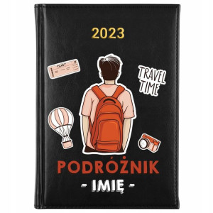 KALENDARZ Terminarz A5 2023 PODRÓŻNIKA Własne IMIĘ