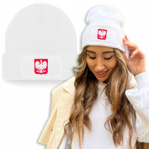 Ciepła CZAPKA Beanie PATRIOTYCZNA Orzeł Polski