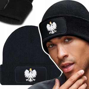 Ciepła CZAPKA Beanie PATRIOTYCZNA Orzeł Polski