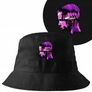 KAPELUSZ BUCKET HAT Czarny STRANGER THINGS Wzory