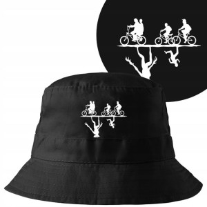 KAPELUSZ BUCKET HAT Czarny STRANGER THINGS Wzory